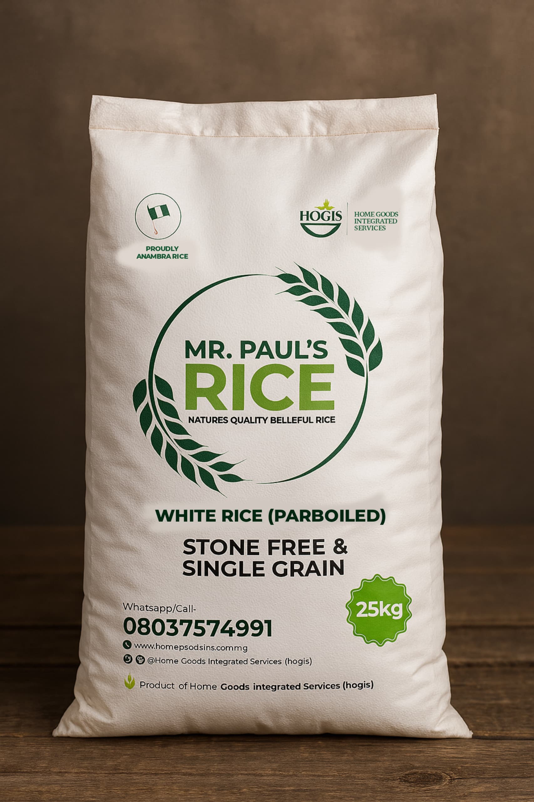 Mr Paul's Rice 25kg (Queen's Size- White)