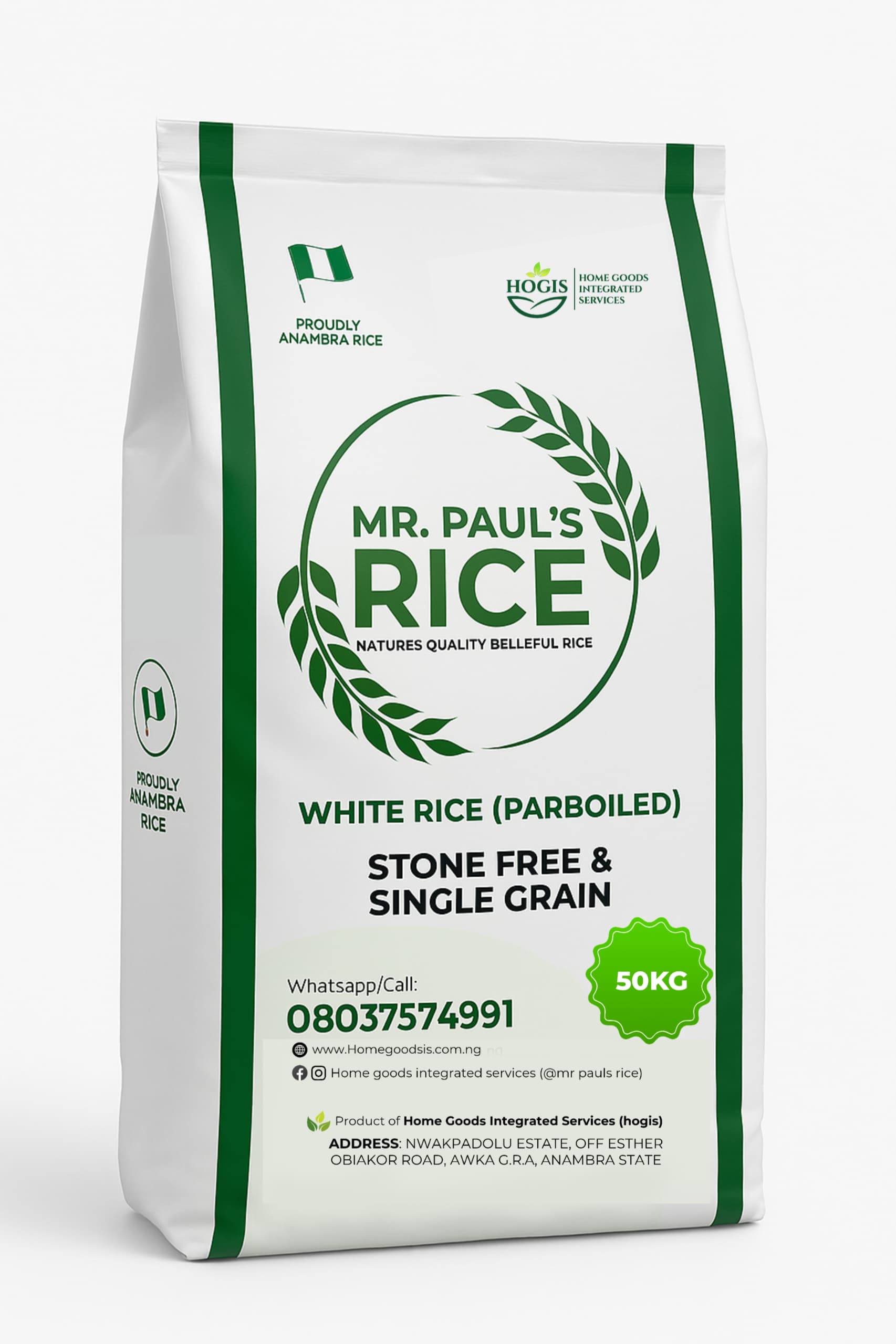 Mr Paul's Rice 50kg (King Size- White)